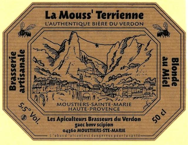 La Mouss'Terrienne Blonde Au Miel 5.5%, Les Apiculteurs Brasseurs Du Verdon, France