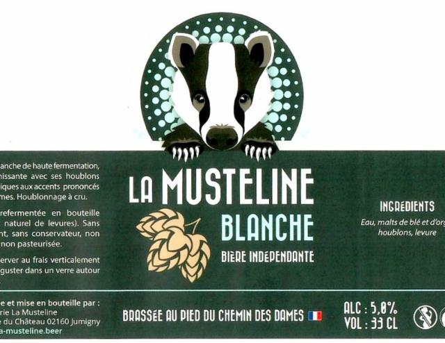 La Musteline Blanche 5.0%, Brasserie Du Chemin Des Dames (La Musteline), France