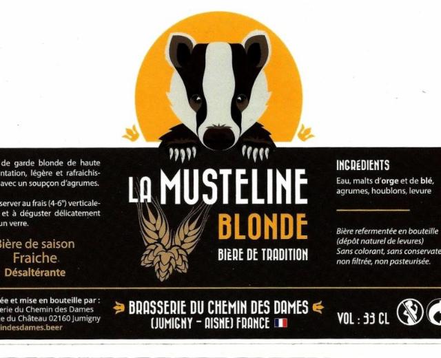 La Musteline Blonde 5.6%, Brasserie Du Chemin Des Dames (La Musteline), France