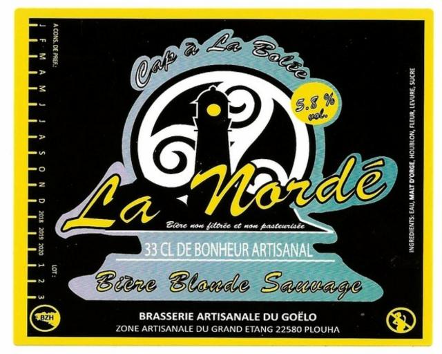 La Nordé Blonde 5.8%, Brasserie Du Goëlo (La Nordé) [Closed], France