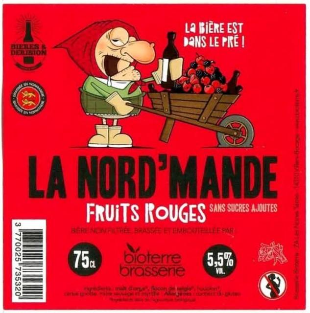 La Nord'Mande Fruits Rouges 5.5%, Bioterre Brasserie, France
