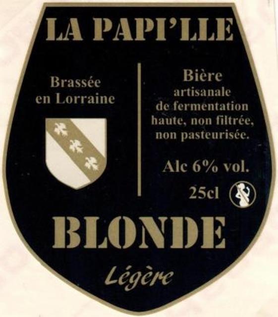 La Papi'lle Blonde 6.0%, La Brasserie Des Papi'lles, France