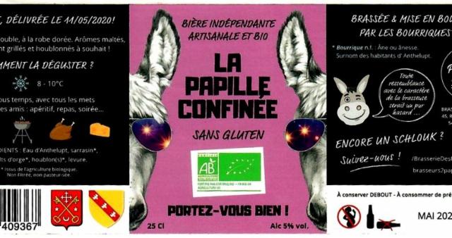 La Papille Confinée 5.0%, La Brasserie Des Papi'lles, France