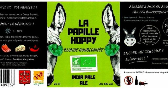La Papille Hoppy 6.0%, La Brasserie Des Papi'lles, France