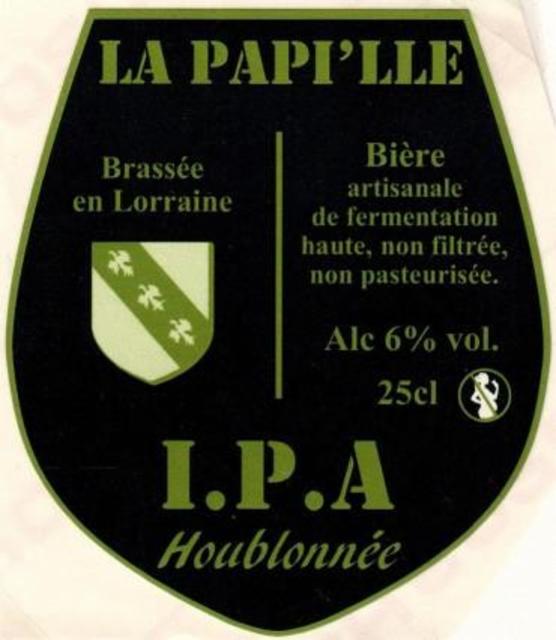 La Papi'lle IPA 6.0%, La Brasserie Des Papi'lles, France