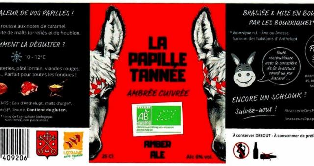 La Papille Tannée 6.0%, La Brasserie Des Papi'lles, France