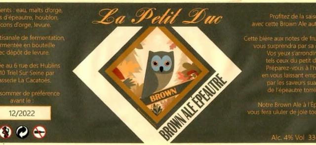 La Petit Duc 4.0%, Brasserie La Cacatoès [Closed], France