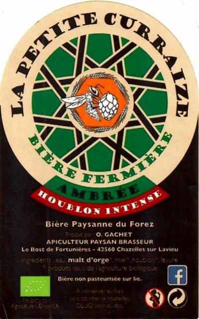La Petite Curraize Ambrée Houblon Intense 5.1%, Ferme O. Gachet - Apiculteur Paysan Brasseur, France