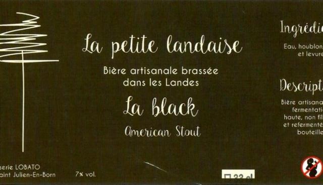 La Petite Landaise Black 7.0%, Brasserie Lobato - La Petite Landaise, France