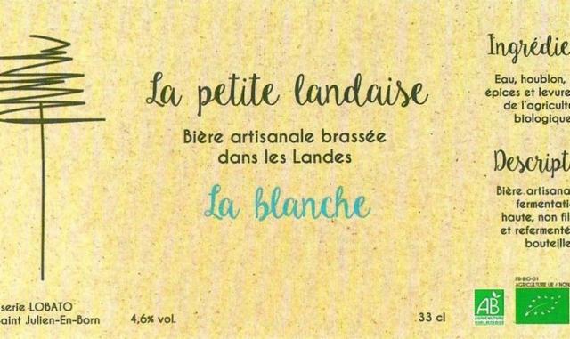 La Petite Landaise Blanche 4.6%, Brasserie Lobato - La Petite Landaise, France