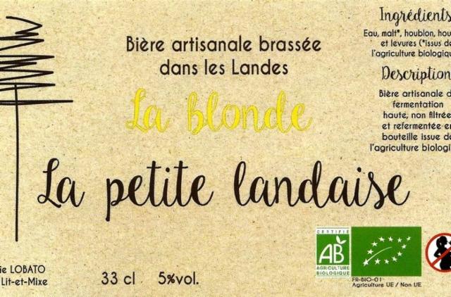 La Petite Landaise Blonde 5.0%, Brasserie Lobato - La Petite Landaise, France