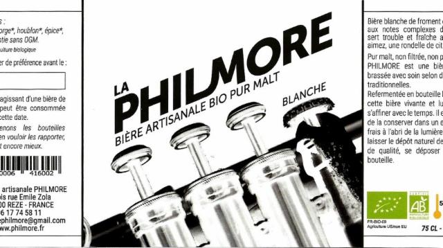 La Philmore Blanche 4.7%, Brasserie Artisanale Philmore [Closed], France