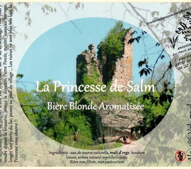 La Princesse De Salm, Brasserie Du Pays Des Lacs