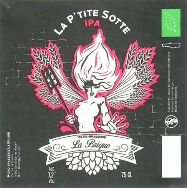 La P'tite Sotte IPA, La P'tite Sotte (Ex La Brique)