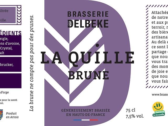 La Quille Brune 7.5%, Brasserie Delbeke (La Quille), France
