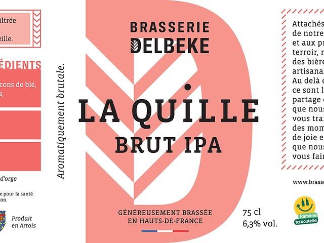 La Quille Brut IPA 6.3%, Brasserie Delbeke (La Quille), France