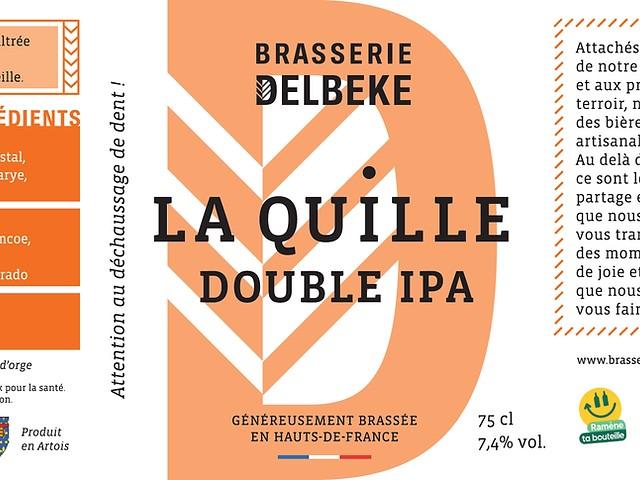 La Quille Double IPA 7.4%, Brasserie Delbeke (La Quille), France