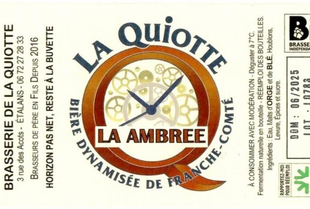 La Quiotte Ambrée 6.5%, Brasserie De La Quiotte (GrosLam Beer), France