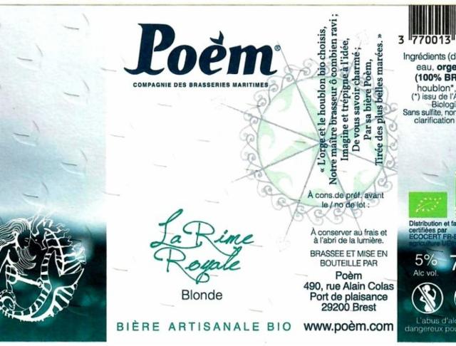 La Rime Royale, Brasserie Poèm