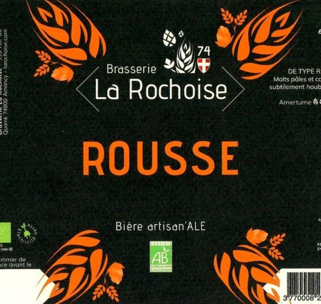 La Rochoise Rousse 6.0%, Brasserie La Rochoise, France