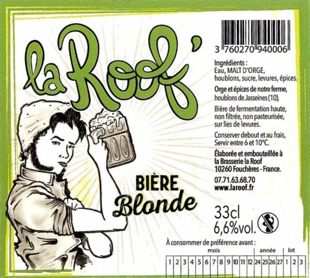 La Roof' Blonde 6.6%, La Roof', France