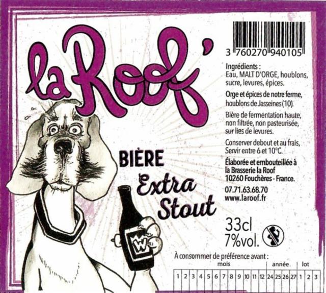 La Roof' Extra Stout 7.0%, La Roof', France