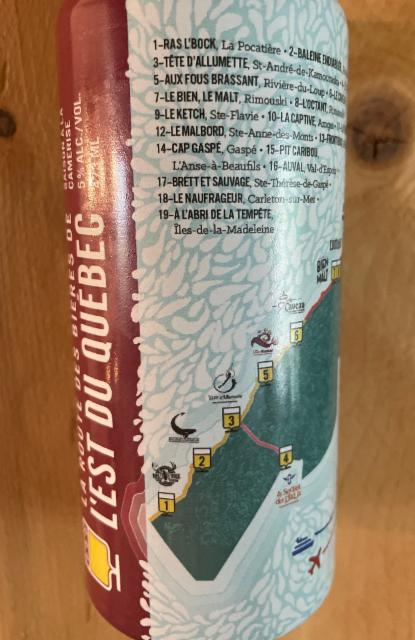 La route des bières de l'est du Québec 5.0%, Ras L'Bock, Canada