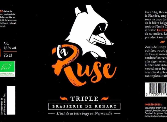 La Ruse Triple 7.6%, Brasserie Baya - Inohop, France