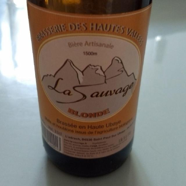 La Sauvage Blonde 5.7%, Brasserie Des Hautes Vallées, France