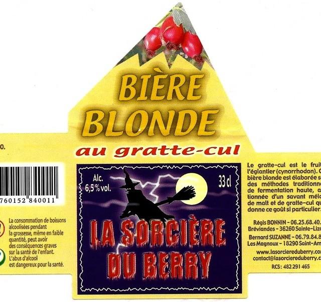 La Sorcière Du Berry Blonde Au Gratte-Cul 6.5%, Brasserie Des Râteliers (Bell' De Loing), France