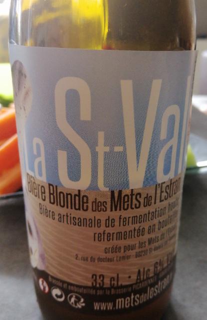 La St-Val Bière Blonde des Mets de l'Estran 6.0%, Brasserie Artisanale Picardennes, France