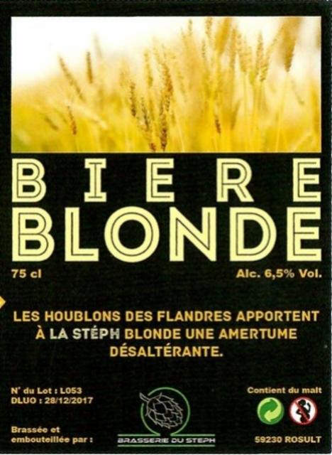 La Stéph Blonde 6.5%, Brasserie Du Stéph, France