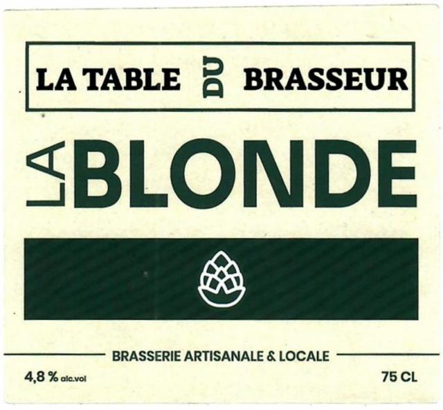 La Table Du Brasseur Blonde 4.8%, La Table Du Brasseur, France