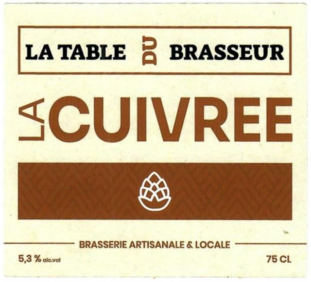 La Table Du Brasseur Cuivrée 5.3%, La Table Du Brasseur, France
