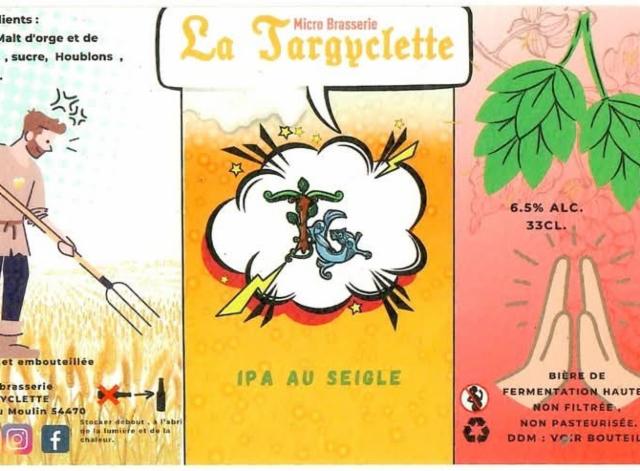 La Targyclette IPA Au Seigle, Microbrasserie La Targyclette