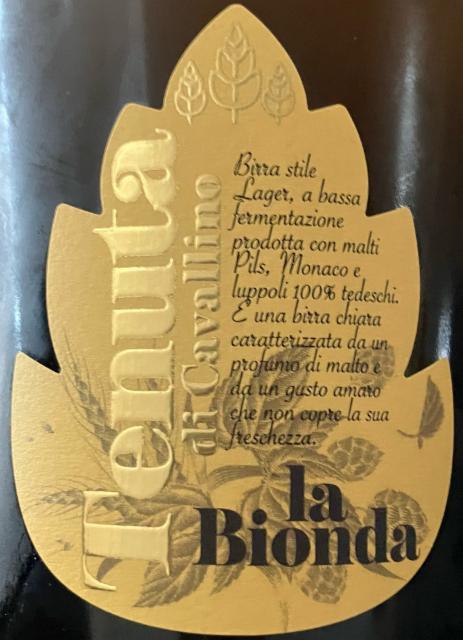 La Bionda 5.1%, La Tenuta Di Cavallino, Italy