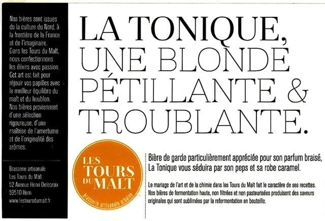 La Tonique 5.6%, Les Tours Du Malt, France