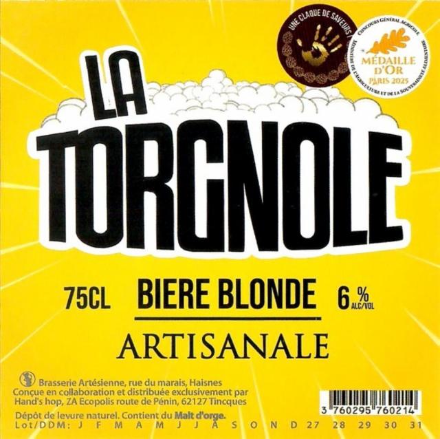 La Torgnole Blonde 6.0%, Brasserie Artésienne, France