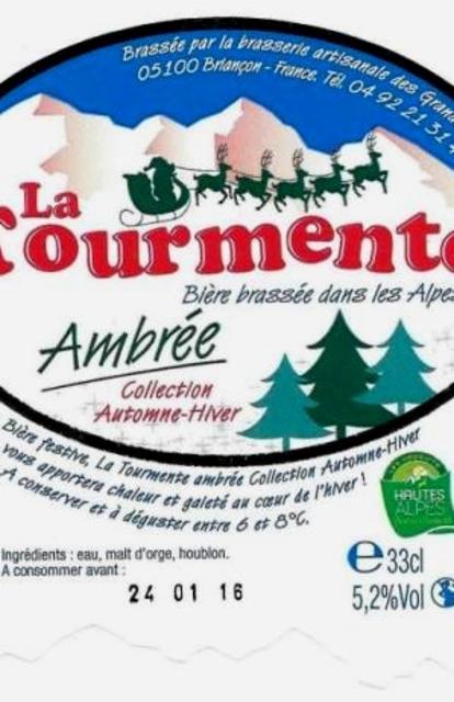 La Tourmente Ambrée Automne-Hiver 5.2%, Brasserie Artisanale Des Grands Cols (La Tourmente), France