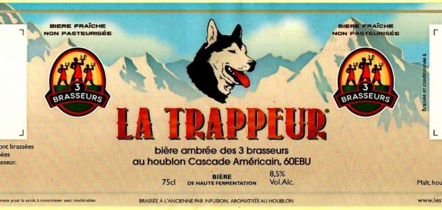 La Trappeur 8.5%, Les 3 Brasseurs / The 3 Brewers Lille, France