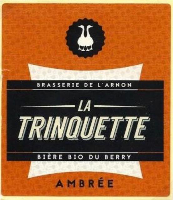 La Trinquette Ambrée 6.0%, Brasserie De L'Arnon (La Trinquette), France