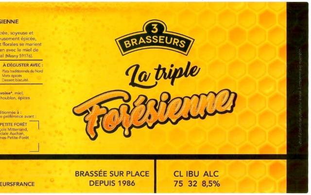 La Triple Forésienne 8.5%, 3 Brasseurs Valenciennes - Petite-Forêt, France
