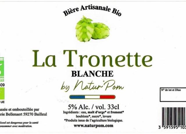 La Tronette Blanche 5.0%, Brasserie Bellenaert, France