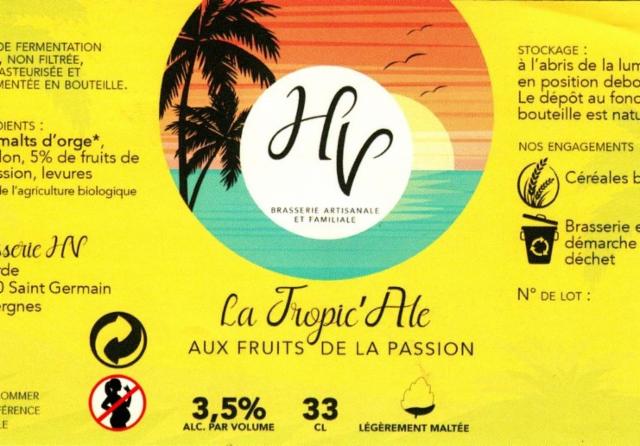 La Tropic'Ale 3.3%, Brasserie HV, France