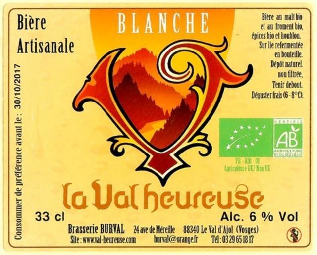 La Val Heureuse Blanche, Brasserie Burval - La Val Heureuse