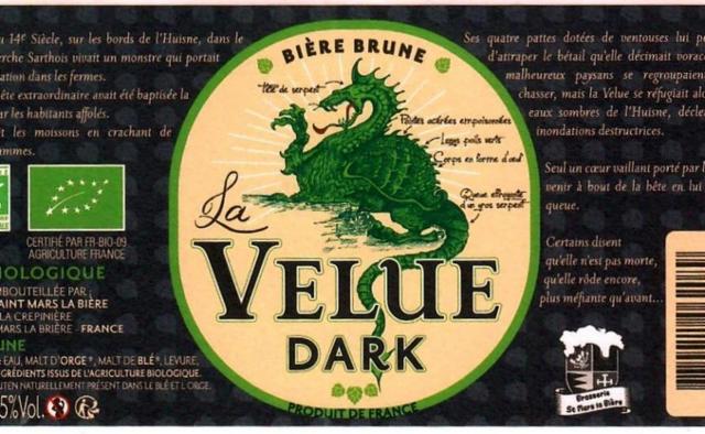 La Velue Dark 5.0%, Saint Mars La Bière (Velue), France