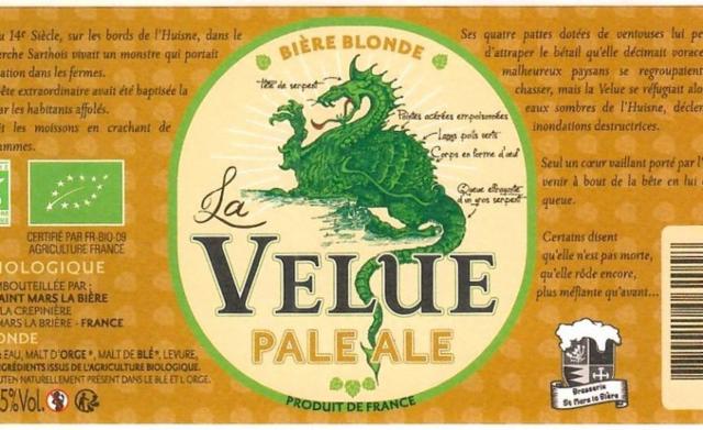 La Velue Pale Ale 5.0%, Saint Mars La Bière (Velue), France