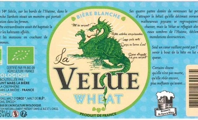 La Velue Wheat 5.0%, Saint Mars La Bière (Velue), France