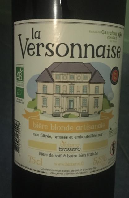 La Versonnaise 5.5%, Bioterre Brasserie, France
