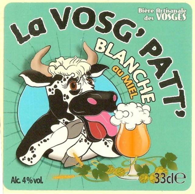 La Vosg' Patt' Blanche Au Miel 4.0%, La Madelon - Brasserie Artisanale des Vosges, France
